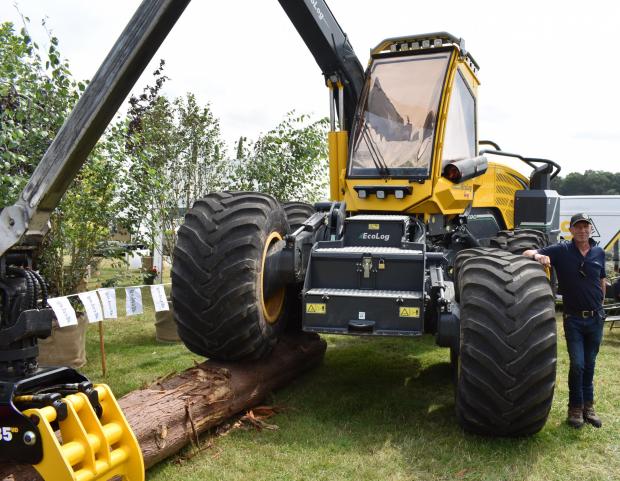 Forestry Journal: John Owen of Top Log Forestry with his Eco Log 590F harvester.