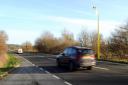 An average speed camera on the A149 on the approach to the Royal Estate at Sandringham