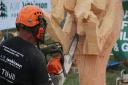 Chainsaw carving drew in large crowds
