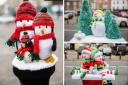 Thirsk Yarnbombers Christmas display