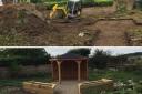 The community garden opposite Yatton House Society’s building