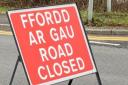 The road is closed in both directions between Rhayader and Llangurig.