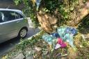 Flowers left at scene of crash that killed the three teenagers in Marcham