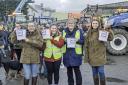 Donation volunteers at the Strathmore Yong Farmers New Year tractor road run Ailsa Appleton, Jordan Barclay, Karen Easson and Rebecca Hamilton. The run on Sunday December 31 was in aid of Ninewells ICU