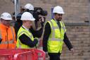 Humza Yousaf visited a housing development in Dundee today