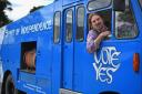 Chris Law pictured in the Spirit of Independence truck parked at the Faslane peace camp in August 2014