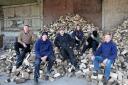 L–r: Assistant forester Russell Holmes, Russell Kirkham, Edmund Press, Bobby Withers, Darren Norris and Ash, Vaughan Shears (also in the team but not in the picture are administrator Hayley Wade, Steve Long, and Jake Cox).