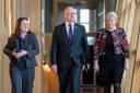 First Minister John Swinney with deputy first minister Kate Forbes and finance secretary Shona Robison