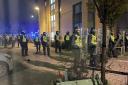 Riot police were deployed in Edinburgh to curb bonfire night disorder