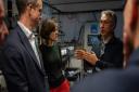 •	Professor James Chong (right) with Jo Crellin, Director General, Domestic and International Markets and Exports at the Department for Business and Trade and Sam Lister, Director General for Industrial Strategy at the Department for Business and