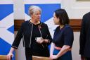 Finance Secretary Shona Robison and Deputy First Minister Kate Forbes pictured in conversation