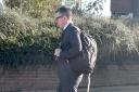 Christopher Bell, pictured leaving court, to be sentenced for being the owner of a dog which while dangerously out of control caused the death of a neighbour