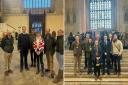 Island farmers with Joe Robertson MP and Victoria Atkins MP (left) and Richard Quigley MP (right)