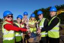 Health, care and local council officials celebrate work starting on the £16m Trowbridge Integrated Care Centre.