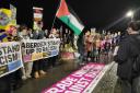 The protest, led by Perth Against Racism, chanted loudly in opposition to the far-right conference