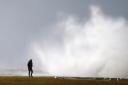 High winds and rain have battered the coastline