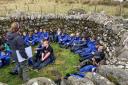 Schoolchildren visit Low Beckside Farm in Cumbria