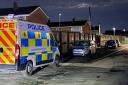 Police at scene of a suspected collision between a car and a bicycle on Longfellow Walk, Hartlepool, this evening (Sun Dec 15)