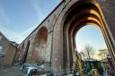 Work has been underway at Yarm viaduct