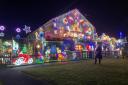 The lights at Barry and Marie Beehan's home, at No16 The Crescent, Llanelwedd, Builth Wells.