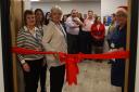 Operational shift manager Jill Rowberry and nurses Nicky Kelly and Caroline Gribben cut the ribbon.