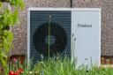 A Heat Pump in a garden in Dunblane