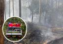 Crews tackled two wildfires in Heybridge yesterday