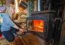 Ann Quinton of Elvanfoot with her wood burning stove