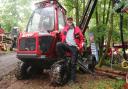 Kristian Laurell with the 850H, a dedicated harvester version