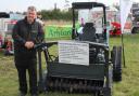 Sean with the Italian-built C4 TMV 40V ride-on/remote-controlled tracked mulcher