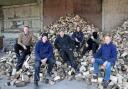 L–r: Assistant forester Russell Holmes, Russell Kirkham, Edmund Press, Bobby Withers, Darren Norris and Ash, Vaughan Shears (also in the team but not in the picture are administrator Hayley Wade, Steve Long, and Jake Cox).