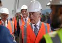 His Majesty joined the prime minister Anthony Albanese and New South Wales premier Chris Minns at the Cowper Street project