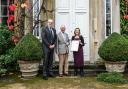 King Charles III was presented with his Honorary Fellowship by  Geraint Richards and Louise Simpson