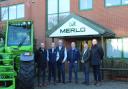 L to R: Owen Buttle, national sales manager, Merlo UK; Tom Jobling, machinery director; Ian Gate, machinery consultant; Dale Shaw, dealer principle, Carr's Billington; Shaun Groom, general manager; Euan Thomson, regional sales manager, Merlo UK