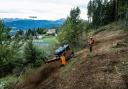 The RCU120 is designed to work in hard-to-reach areas or on steeply sloping terrain