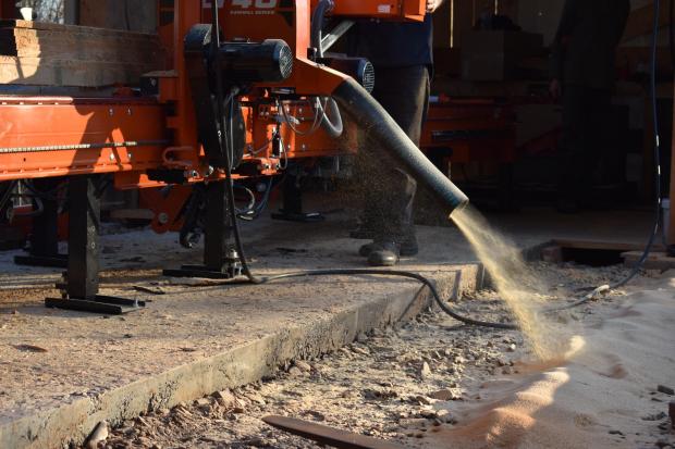 Forestry Journal: After the drive belt is tightened, the mill cuts like a dream.