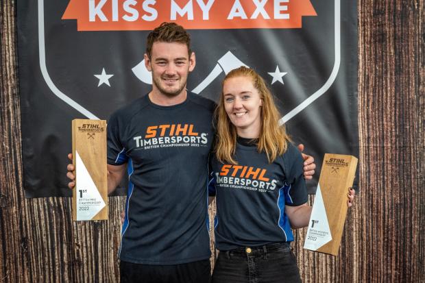 Zoe and Glen Penlington from Wales took the top spot amongst the UK’s best logger sport athletes
