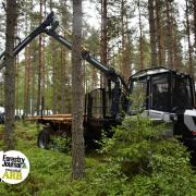 Vimek’s new eight-wheeled forwarder, the NG 870.1, was the star of its demonstration zone.