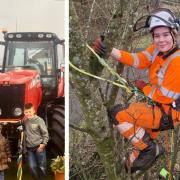 Tree surgeon Amelia was inspired by her time on her grandparents' farm