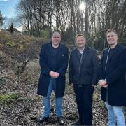 From left to right - Robert McGuin, Jason McCartney MP, Cllr Adam Gregg