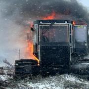 The Logset forwarder was completely destroyed in the blaze