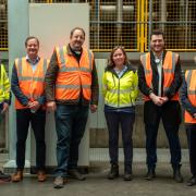 Toby Perkins (centre left in orange vest) met with a wide range of forestry professionals during his visit