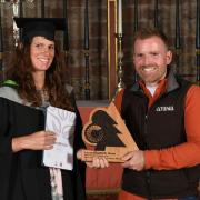 Lulu was presented with a specially-carved oak trophy and a £250 gift voucher for her work