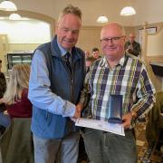 James Muirhead, right, was recently presented with his award by Ben Herbert