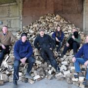 L–r: Assistant forester Russell Holmes, Russell Kirkham, Edmund Press, Bobby Withers, Darren Norris and Ash, Vaughan Shears (also in the team but not in the picture are administrator Hayley Wade, Steve Long, and Jake Cox).