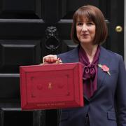 Chancellor of the Exchequer Rachel Reeves poses outside 11 Downing Street, London, with her ministerial red box