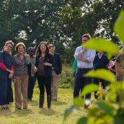 Minister Creagh visiting a planting site at Chester Zoo.