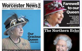 Newsquest pays tribute to Queen Elizabeth II in its front covers following her passing