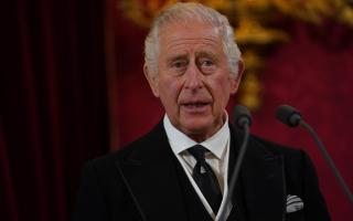 King Charles III during the Accession Council at St James's Palace, London, where King Charles III is formally proclaimed monarch.