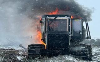 The Logset forwarder was completely destroyed in the blaze